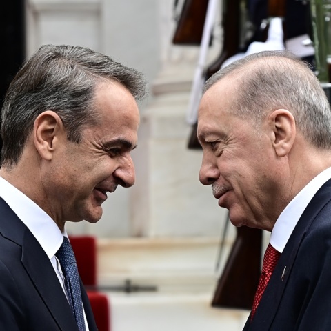 Ο Κυριάκος Μητσοτάκης και ο Ρετζέπ Ταγίπ Ερντογάν