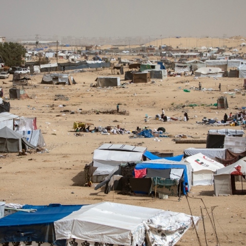 Σκηνές όπου διαμένουν πρόσφυγες στη Ράφα