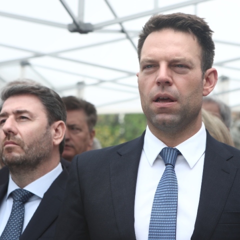 Θεσσαλονίκη: Κασσελάκης και Ανδρουλάκης στο Μνημείο Γενοκτονίας Ποντίων