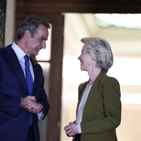 Κυριάκος Μητσοτάκης και Ούρσουλα φον ντερ Λάιεν