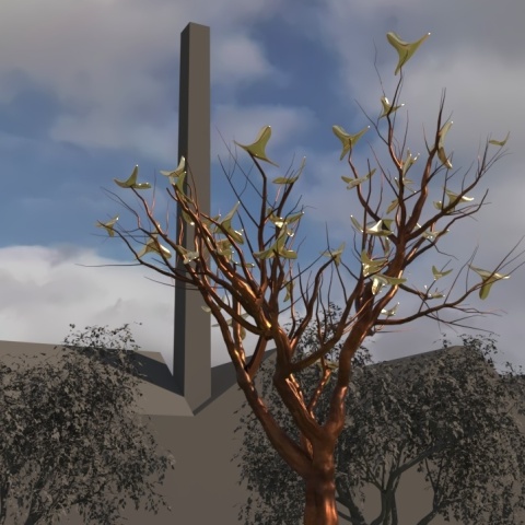 Το γλυπτό - μνημείο για τα θύματα της τραγωδίας στα Τέμπη