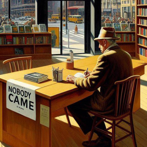 Παρουσιάσεις βιβλίων μπροστά σε άδειες καρέκλες