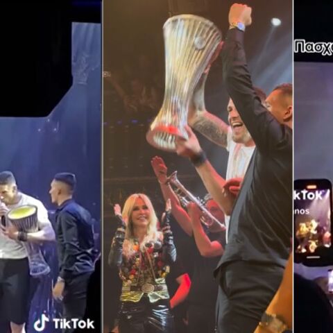 Άννα Βίσση: Τρόλαρε τους παίκτες του Ολυμπιακού - Γιόρτασαν την κατάκτηση του Conference League στο κέντρο που εμφανίζεται και έβαλε τον ύμνο του Παναθηναϊκού.