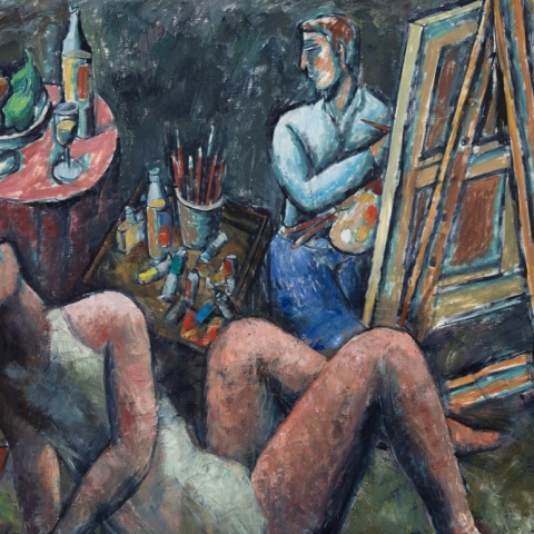 Παύλος Σάμιος, "Ο ζωγράφος και το μοντέλο. Παύση"