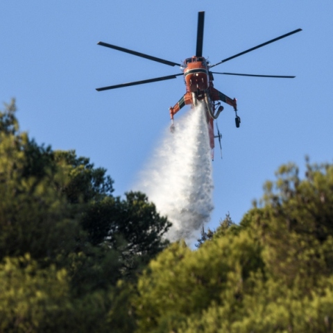 Φωτιά τώρα - Πυροσβεστικό αεροπλάνο επιχειρεί σε πυρκαγιά