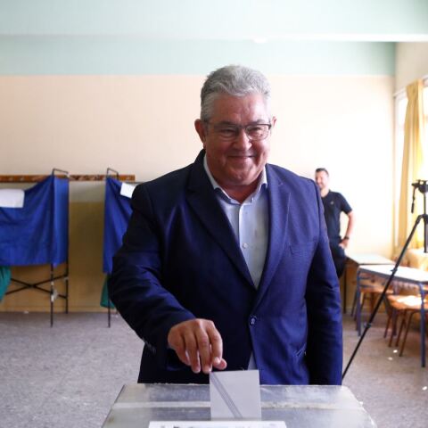 Ευρωεκλογές 2024: Ψήφισε στη Νέα Ιωνία ο Δημήτρης Κουτσούμπας