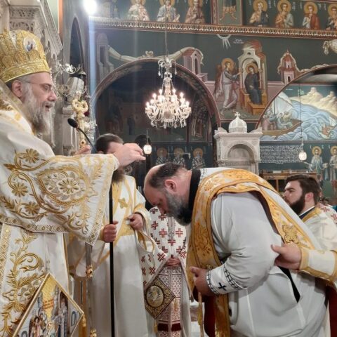 Ο Στάθης Αυγουστάκης κατά τη χειροτονία του έλαβε το όνομα Ευμένιος