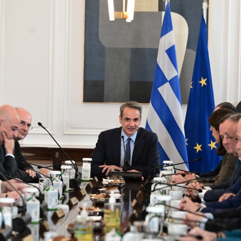Ο Κυριάκος Μητσοτάκης στο Υπουργικό Συμβούλιο