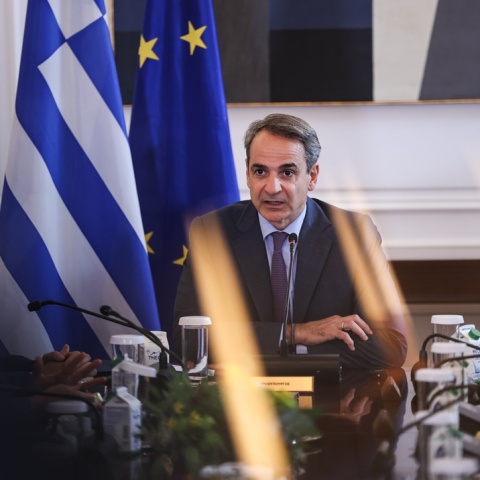 Ο Κυριάκος Μητσοτάκης στο Υπουργικό Συμβούλιο