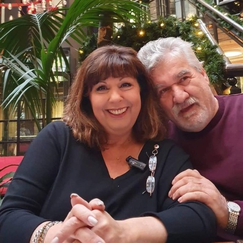 Η Λένα Μαντά με τον σύζυγό της, Γιώργο 