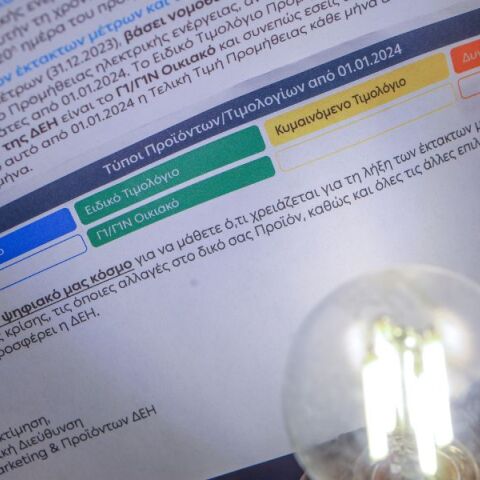 Ρεύμα: Μπλε και κίτρινα τιμολόγια ρεύματος τα φθηνότερα το α' εξάμηνο - Η εξέλιξη των τιμών και οι επιλογές των καταναλωτών.