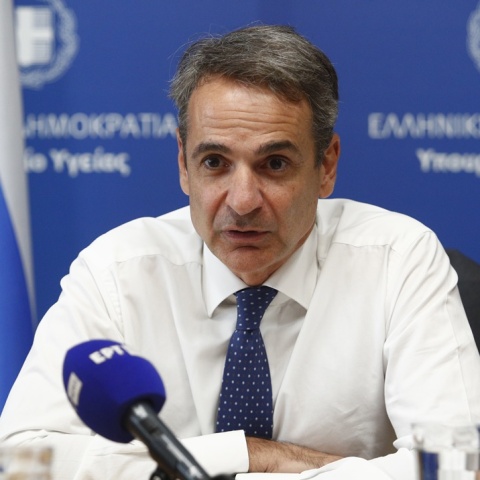 Ο Κυριάκος Μητσοτάκης στο Υπουργείο Υγείας