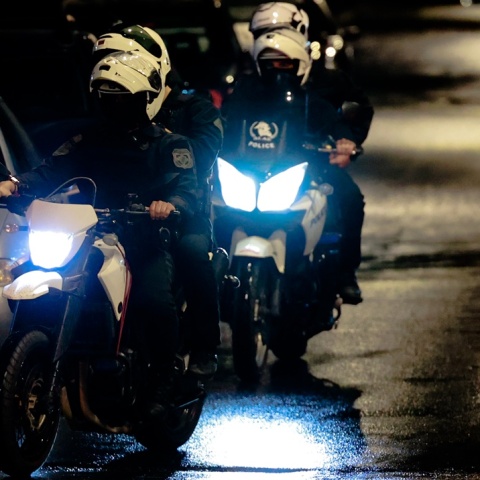 Αστυνομικοί της ΔΙΑΣ στις μηχανές τους