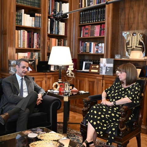 Κυριάκος Μητσοτάκης και Κατερίνα Σακελλαροπούλου