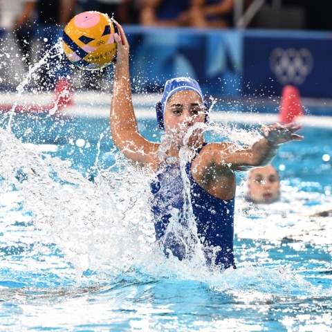 Στιγμιότυπο από παλαιότερο αγώνα της Εθνικής Ομάδας Πόλο Γυναικών στους Ολυμπιακούς Αγώνες 2024 στο Παρίσι