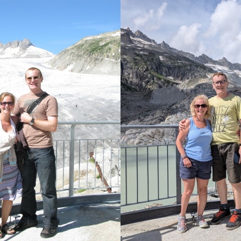 Ελβετία: Φωτογραφίες από το λιώσιμο των παγετώνων μέσα σε 15 χρόνια 