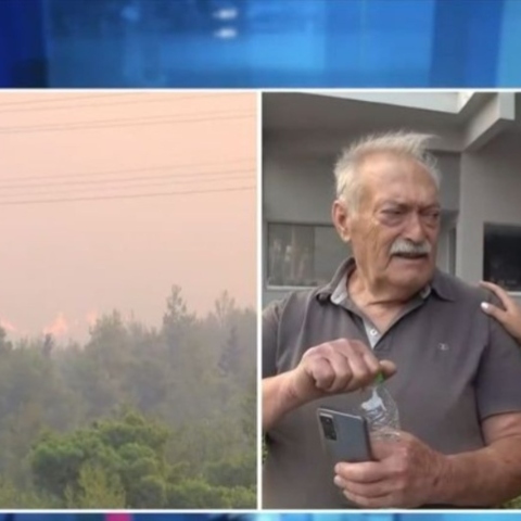 Φωτιά Αττική: Σε απόγνωση ηλικιωμένος στην Πεντέλη 