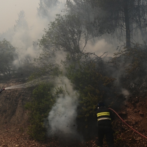 Φωτιά τώρα στα Καλύβια Θορικού 