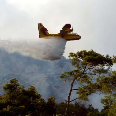 Αεροπλάνο επιχειρεί σε φωτιά