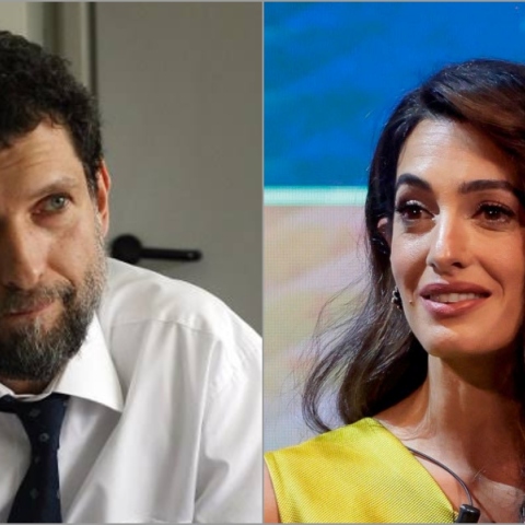 Η Αμάλ Κλούνεϊ στο πλευρό του Οσμάν Καβάλα 