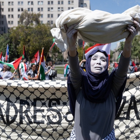 Στιγμιότυπο από διαδήλωση στη Χιλή 