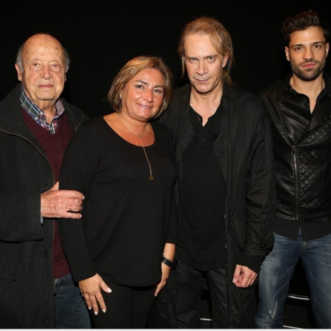 Από αριστερά: Μίμης Πλέσσας, Λουκίλα Καρέρ, Στέφανος Κορκολής και Κωνσταντίνος Αργυρός