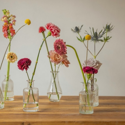 Λουλούδια σε βαζάκια