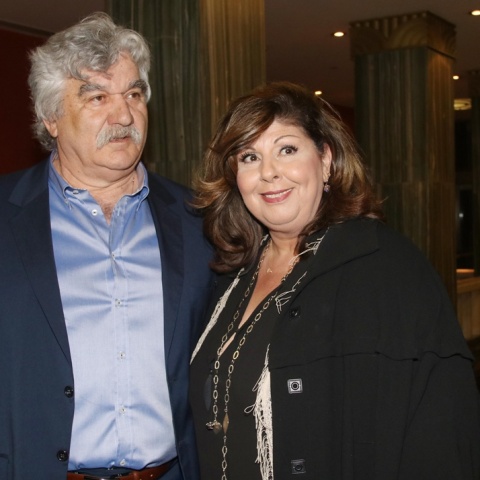 Η Λένα Μαντά σε έξοδο με τον σύζυγό της Γιώργο