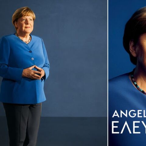 Η Άνγκελα Μέρκελ και το εξώφυλλο του βιβλίου της 