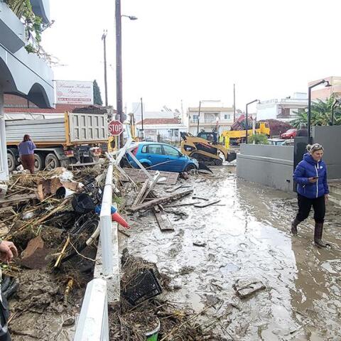 Εικόνα από το πέρασμα της κακοκαιρίας Bora στη Ρόδο