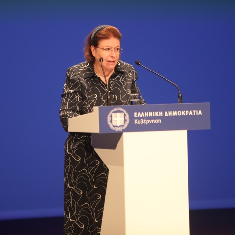 Η υπουργός Πολιτισμού, Λίνα Μενδώνη