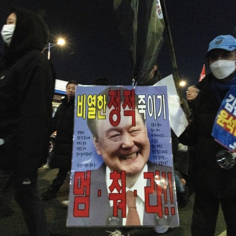 Διαδηλώσεις μετά την κήρυξη και την ανάκληση του στρατιωτικού νόμου στη Νότια Κορέα