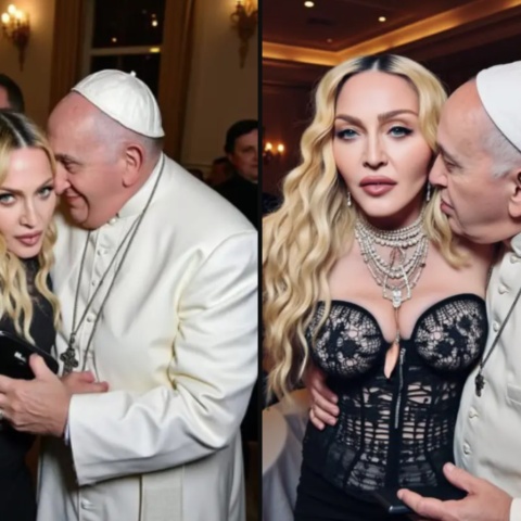 Μαντόνα και πάπας Φραγκίσκος - Φωτογραφίες δημιουργημένες με ΑΙ