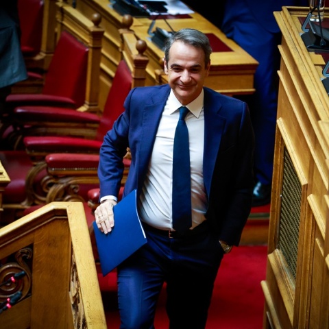 Ο Κυριάκος Μητσοτάκης στη Βουλή