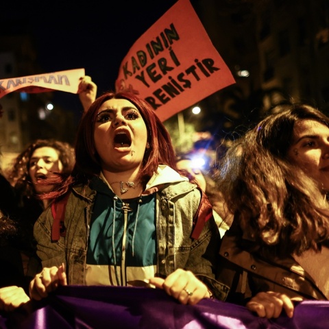 Διαμαρτυρίες για την Παγκόσμια Ημέρα Γυναίκας στην Κωνσταντινούπολη