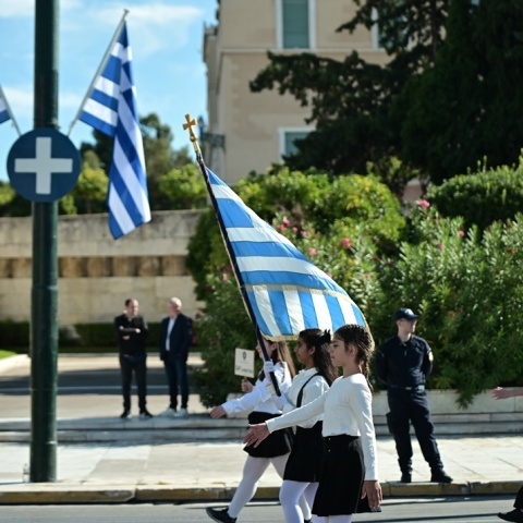 Μαθητές στην παρέλαση στην Αθήνα