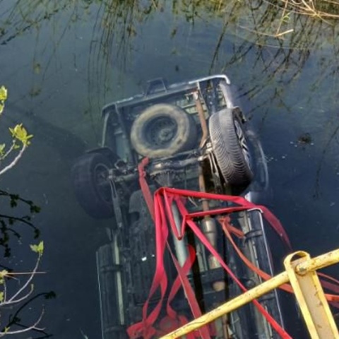 Το όχημα μέσα σε αρδευτικό κανάλι στη Λακωνία
