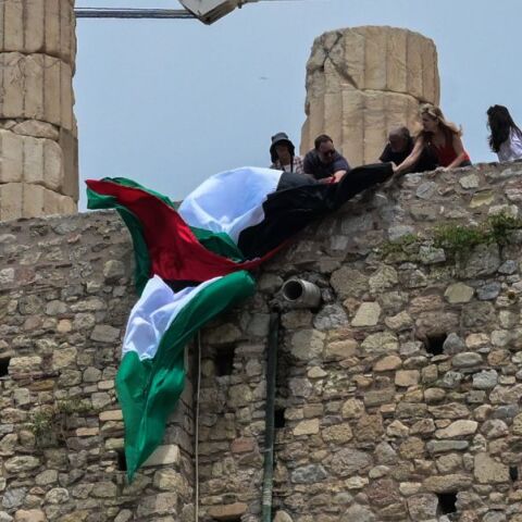 Νέα Αριστερά: 15 προσαγωγές μελών του κόμματος - Ύψωσαν την σημαία της Παλαιστίνης στην Ακρόπολη - Ανακοινώσεις από Νέα Αριστερά και ΣΥΡΙΖΑ-ΠΣ