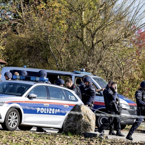 Περιπολικό και αστυνομικοί της Αυστρίας