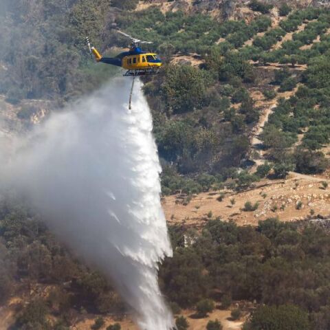 Ηράκλειο: Σε ύφεση η φωτιά στις Κάτω Ασίτες - Παραμένουν ισχυρές δυνάμεις σε επιφυλακή