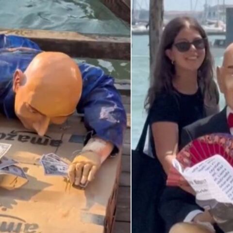 Σατιρικές μακέτες του Τζεφ Μπέζος εμφανίστηκαν στη Βενετία πριν τον γάμο του - Αντιδράσεις των κατοίκων για την παρουσία δισεκατομμυριούχων στην ιστορική πόλη. 