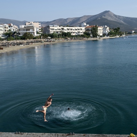 Στιγμιότυπο από παραλία στην Εύβοια