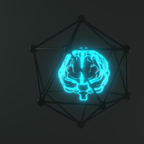 Απόδοση σχήματος εγκεφάλου με φώτα 
