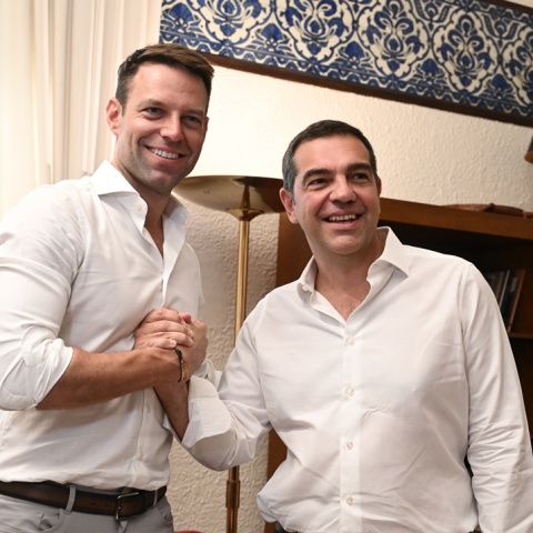 Στέφανος Κασσελάκης και Αλέξης Τσίπρας