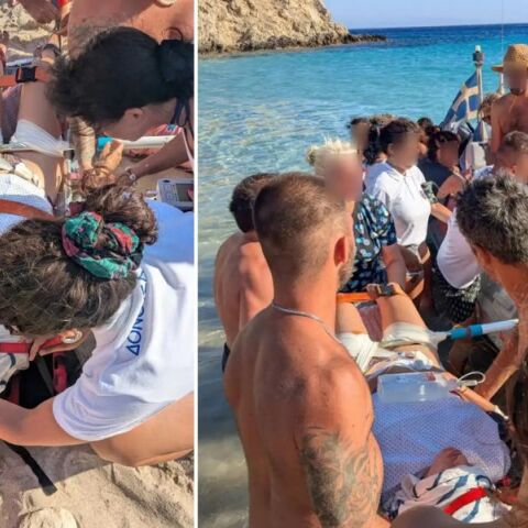 Δονούσα: Ομπρέλα παρασύρθηκε από ριπή ανέμου και τραυμάτισε σοβαρά τουρίστρια - Μεταφέρθηκε με βάρκα και ελικόπτερο στον Ερυθρό Σταυρό.