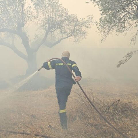 Το Meteo προβλέπει ισχυρούς ανέμους στην περιοχή της Κερατέας, καθιστώντας τις συνθήκες δύσκολες για την κατάσβεση της φωτιάς - Προσωρινή ύφεση τη νύχτα.
