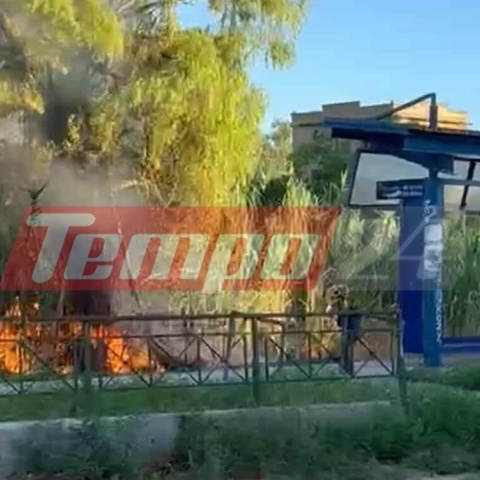 Πάτρα: Προσαγωγή υπόπτου για τη φωτιά στις γραμμές του Προαστιακού
