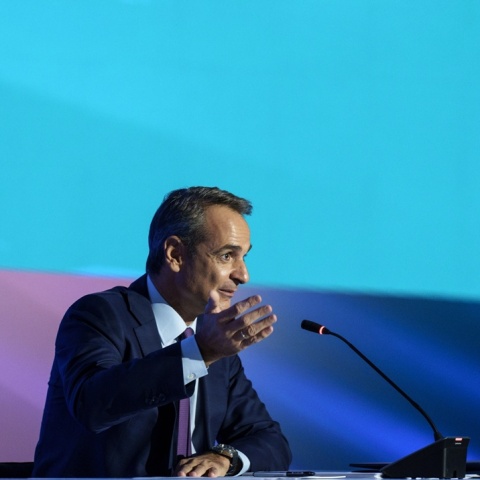 Ο Κυριάκος Μητσοτάκης στη ΔΕΘ