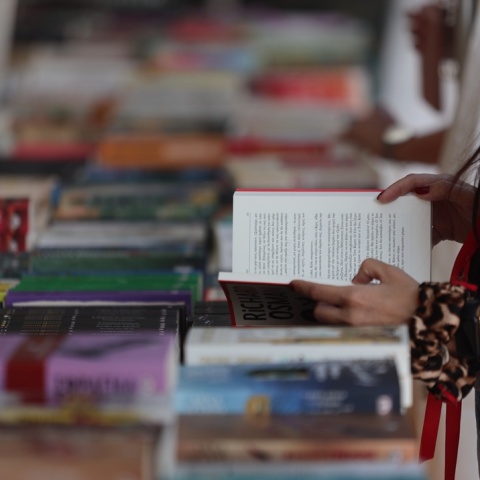 Γυναίκα με βιβλίο στα χέρια της στο 53ο Φεστιβάλ Βιβλίου