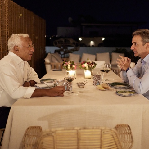 Ο Κυριάκος Μητσοτάκης παρέθεσε δείπνο στον Αντόνιο Κόστα